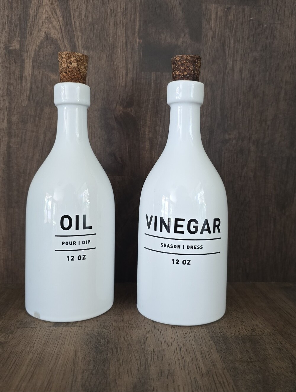 Utility Stoneware Oil & Vinegar Dispensers (Set of 2) West Elm Ceramic